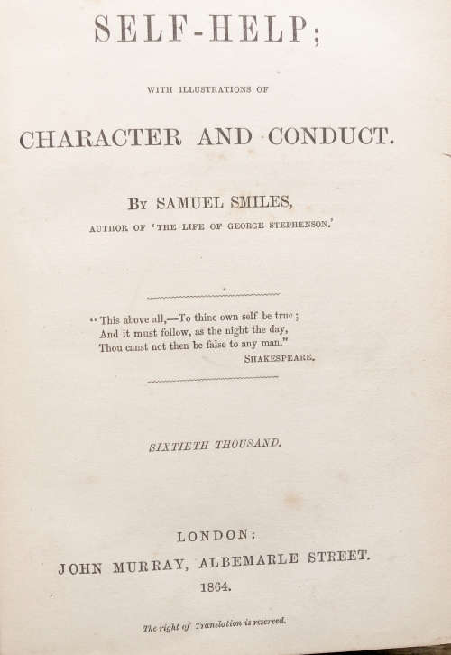1864 SELF-HELP BY SAMUEL SMILES