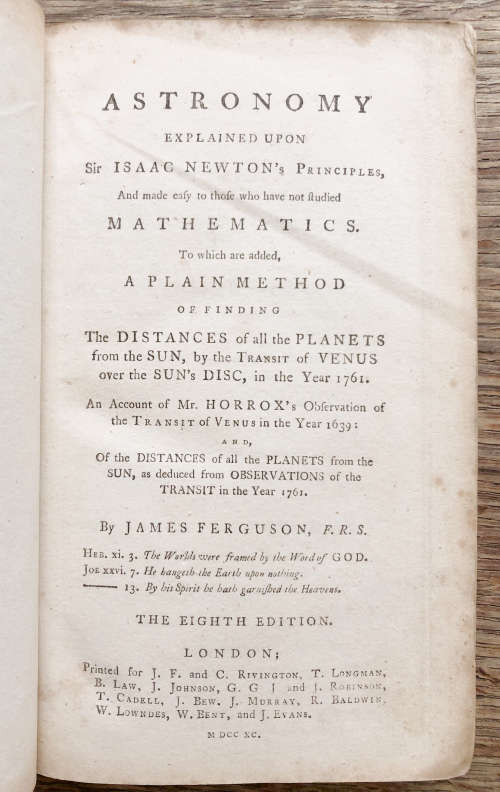 1790 ASTRONOMY BY JAMES FERGUSON