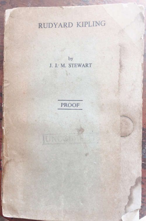 PROOF COPY RUDYARD KIPLING BY J I M STEWART