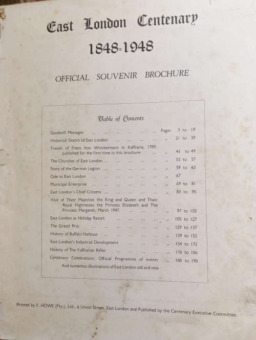 EAST LONDON CENTENARY 1848 -1948