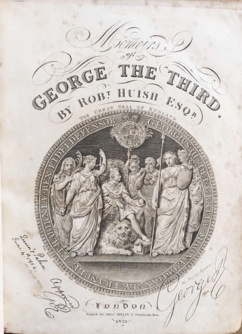 1821 GEORGE THE THIRD BY ROBERT HUISH ESQ FIRST EDITION