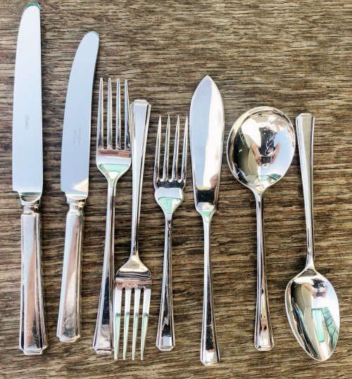 SET OF A1 SPILHAUS SHEFFIELD SILVER PLATED 8 PIECE CUTLERY