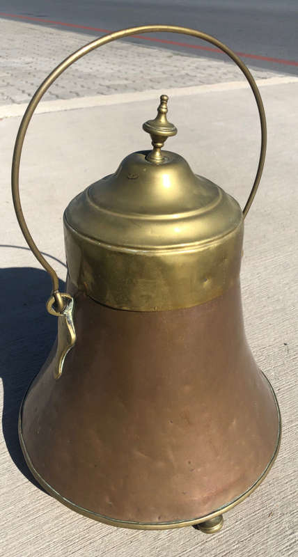 BUCKET OR `DOOFPOT`ANTIQUE COPPER AND BRASS KINDLING