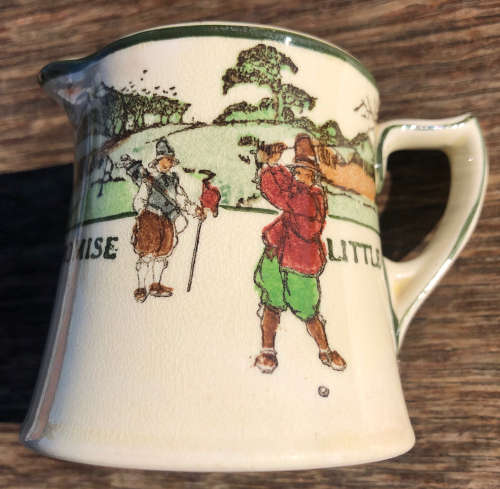 ROYAL DOULTON GOLFING JUG `MUCH PROMISE LITTLE AND DO`