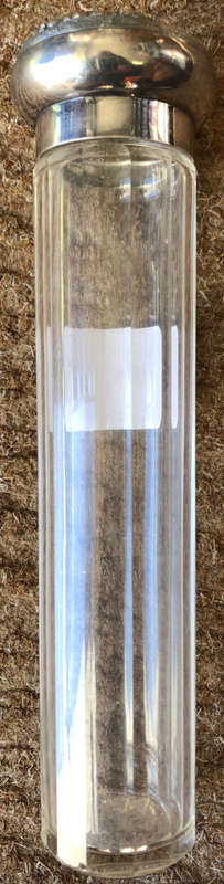 INDIAN SILVER TOP DRESSING TABLE BOTTLE