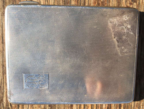 SILVER CIGARETTE CASE HALLMARKED BIRMINGHAM 1944