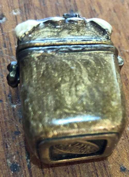 JAY STRONGWATER ENAMELED FROG PILL BOX WITH TYPICAL SWAROVSKI JEWELS