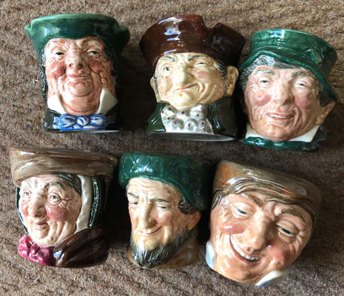 ROYAL DOULTON COMPLETE SET OF SIX ASH POTS