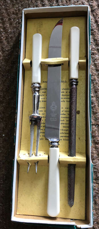 CARVING SET SHEFFIELD THREE PIECE