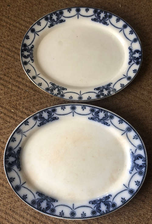 T TILL & SONS PAIR OF PLATTERS VENUS PATTERN