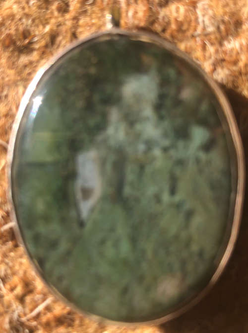 SILVER PENDANT HAND PAINTED RUSSIAN