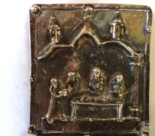 SILVER RELIGIOUS PLAQUES HALL MARKED CONTINENTAL