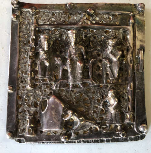 SILVER RELIGIOUS PLAQUES HALL MARKED CONTINENTAL