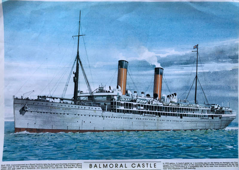 UNION CASTLE POSTER OF THE BALMORAL CASTLE