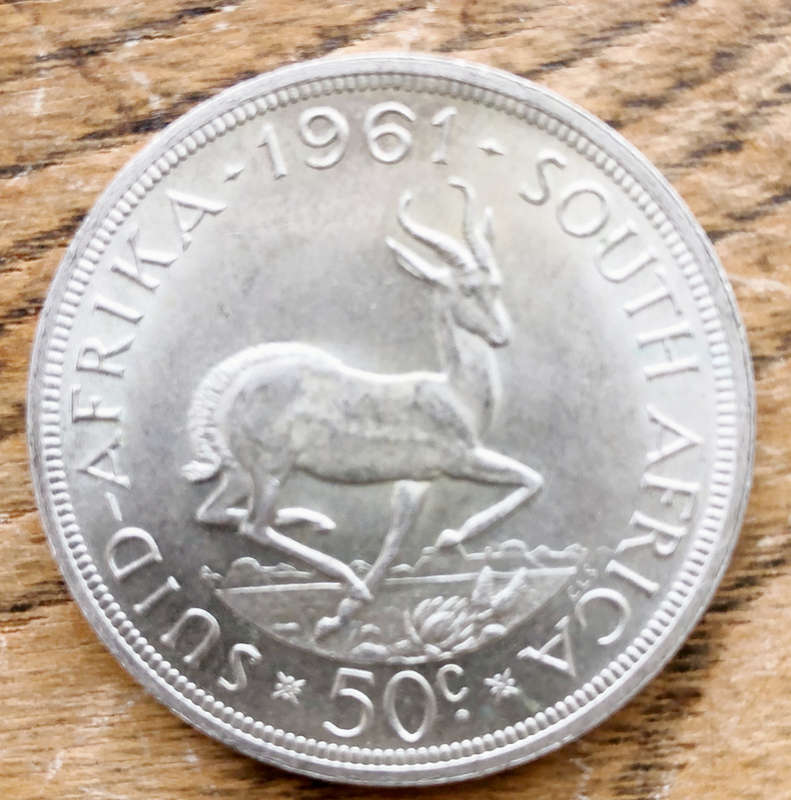1961 50c RSA COIN