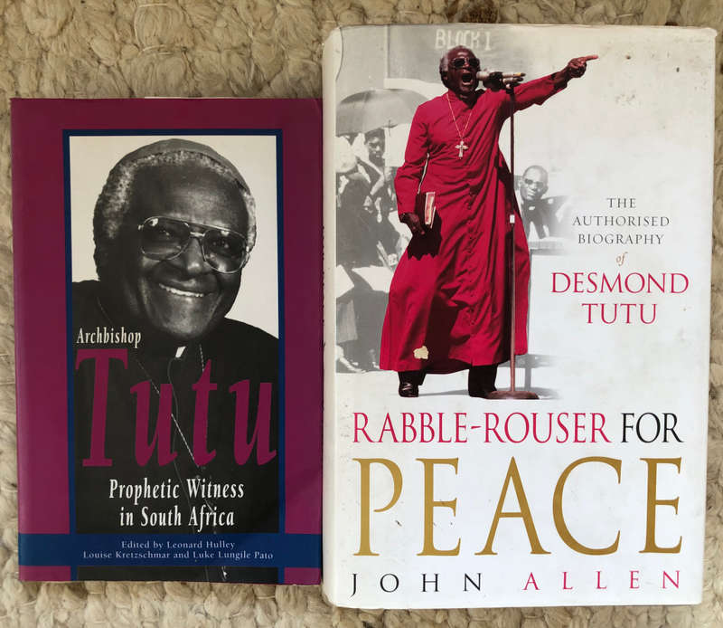 TUTU ARCHBISHOP PEACE BY J ALLEN AND PROPHETIC WITNESS IN SOUTH AFRICA BY L HULLEY