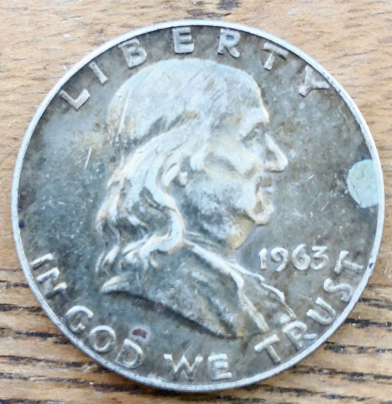 SILVER UNITED STATES 1963 FRANKLIN HALF DOLLAR