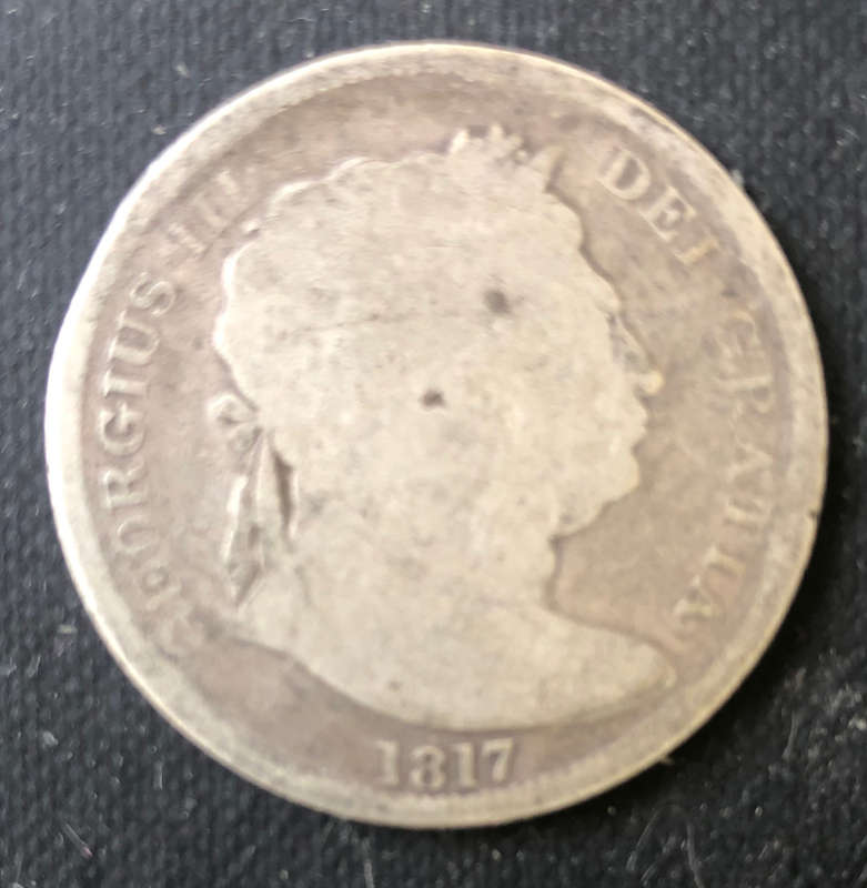 SILVER BRITISH HALF CROWN 1817