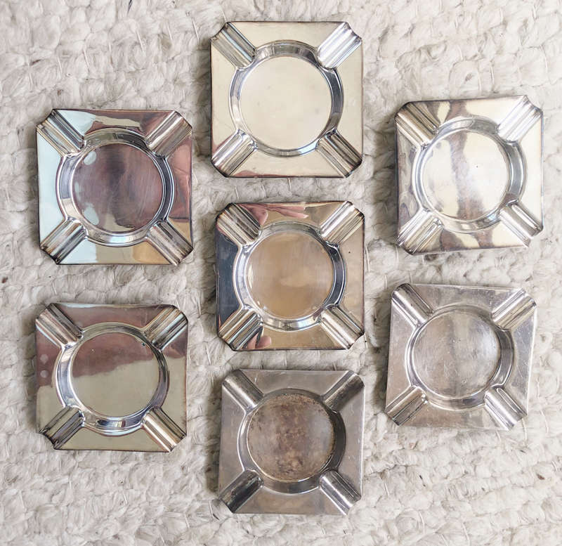 SILVER A1 PLATING ASHTRAYS 7 AVAILABLE
