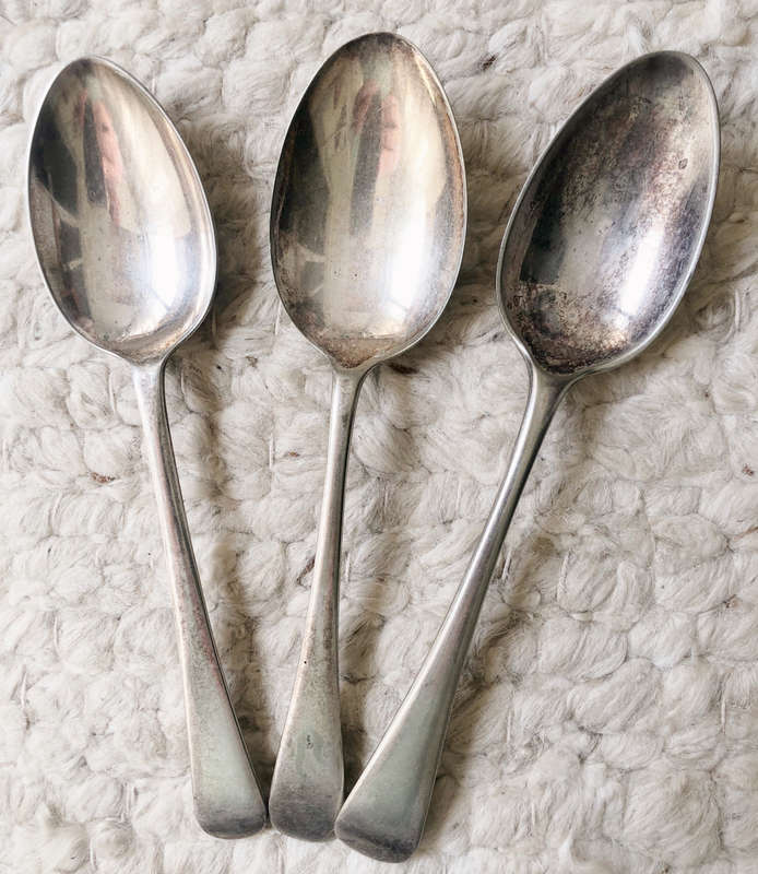 SPOONS DESERT SILVER PLATED THREE