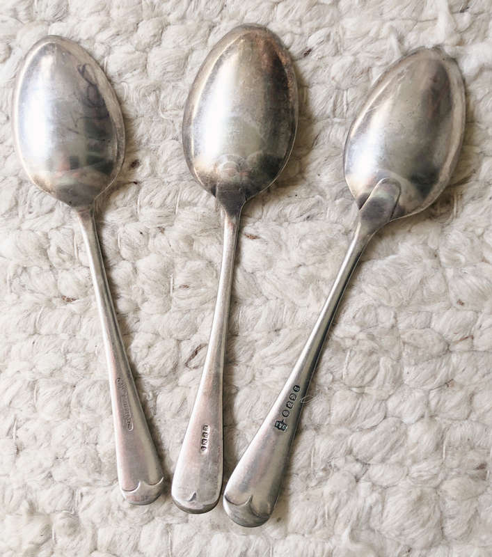 SPOONS DESERT SILVER PLATED THREE