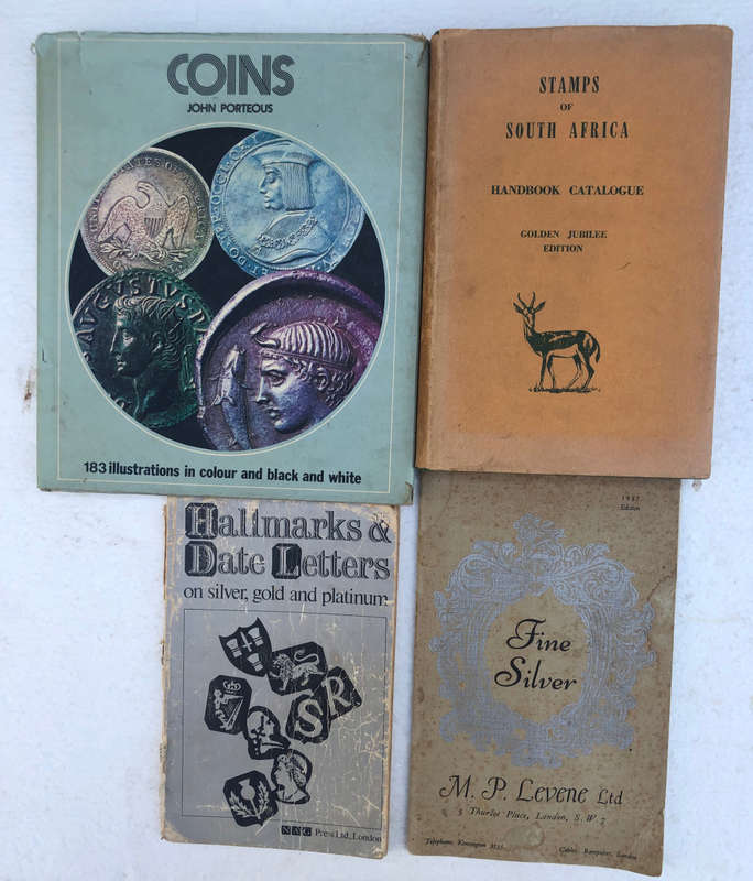 STAMPS OF SOUTH AFRICA HANDBOOK, COINS, FINE SILVER AND HALLMARKS & DATE LETTERS