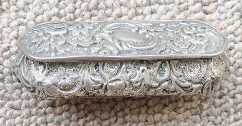 SILVER TRINKET BOX HALLMARKED 1903