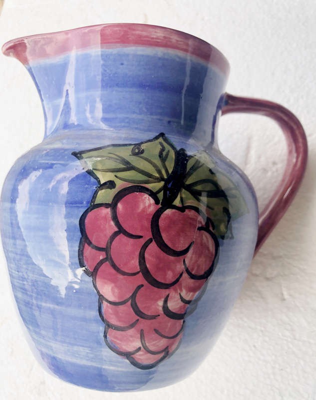 JUG WINE PORCELAIN HAND PAINTED FROM PORTUGAL