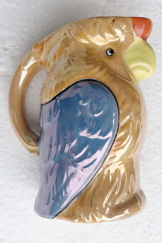 CREAMER TUDOR MAJOLICA PARROT
