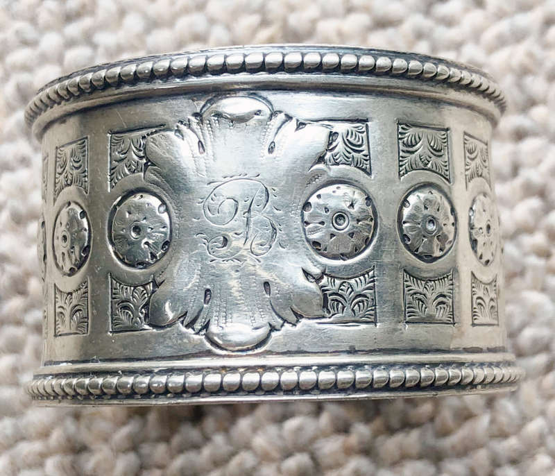 SILVER SERVIETTE RING HALLMARKED 1872