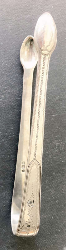 SILVER SUGAR TONGS HALLMARKED GEORGE lll 1803