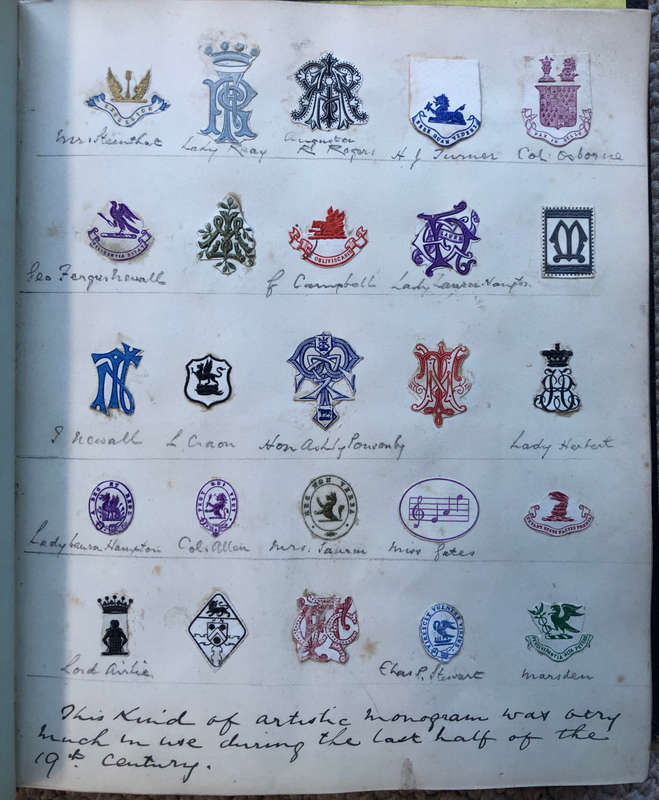 ALBUM CONTAINING QUEEN VICTORIA`S SIGNATURE, PENCIL DRAWINGS EMBOSSED STAMPS ET AL
