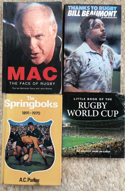 THANKS TO RUGBY BY BILL BEAUMONT, MAC THE FACE OF RUGBY AND TWO OTHER RUGBY BOOKS
