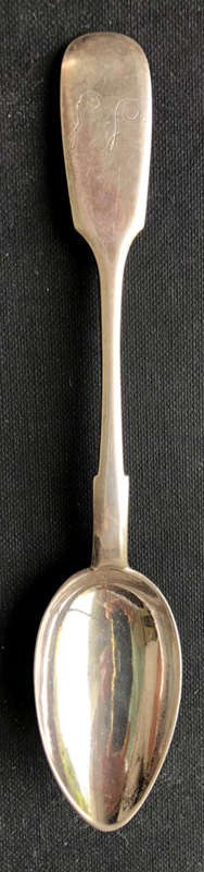 SILVER RUSSIAN TEASPOON SIGNED ADAMS