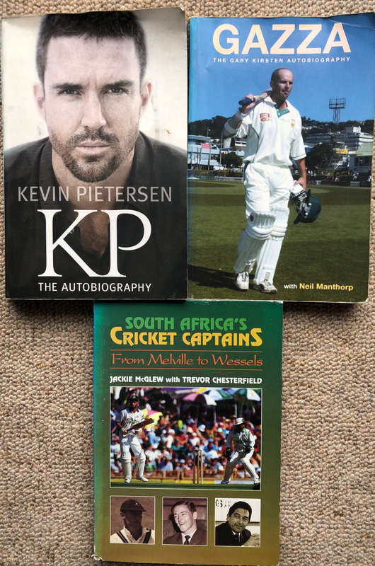 GAZZA BY NEIL MANTHROP, KP BY KEVIN PIETERSEN & SOUTH AFRICA`S CRICKET CAPTAINS BY J McGLEW