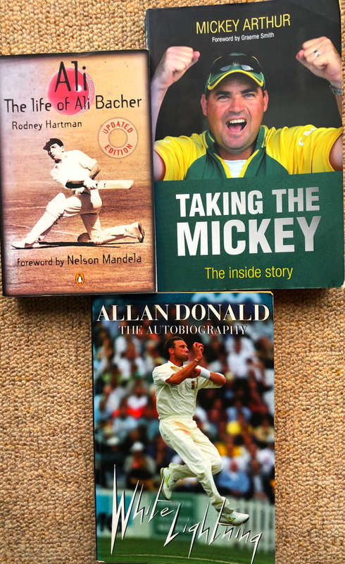 ALLAN DONALD WHITE LIGHTNING, ALI LIFE OF ALI BACHER AND TAKING THE MICKEY BY MICKEY ARTHUR