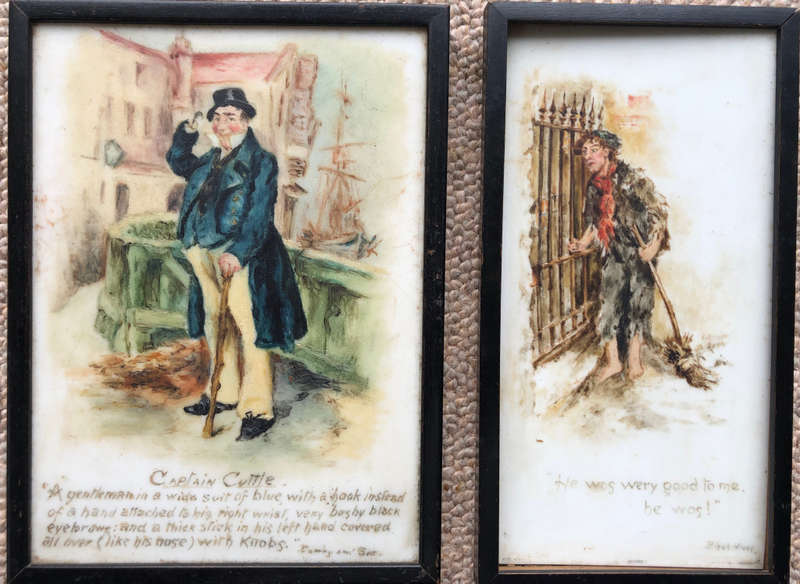 DICKENS CHARACTER TILES PAIR