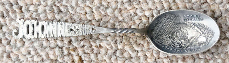 SILVER TEASPOON HALLMARKED 1901 JOHANNESBURG STOPE IN MINE