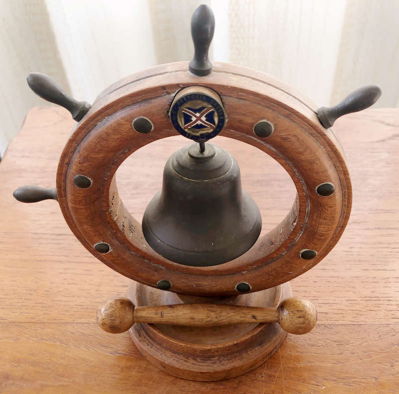 UNION CASTLE PRETORIA SHIPS WHEEL BELL