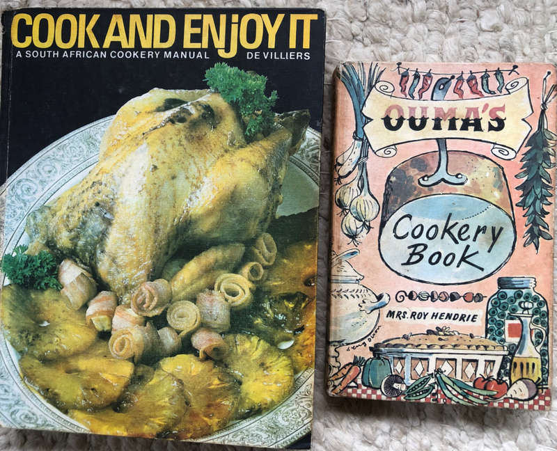 OUMA`S COOKERY BOOK BY MRS. R HENDRIE & COOK AND ENJOY IT BY S.J.A. DE VILLIERS