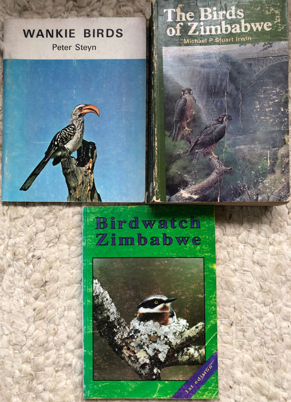 BIRDS OF ZIMBABWE BY M.P.S. IRWIN, BIRDWATCH ZIMBABWE BY D SOLOMON & WANKIE BIRDS BY P STEYN