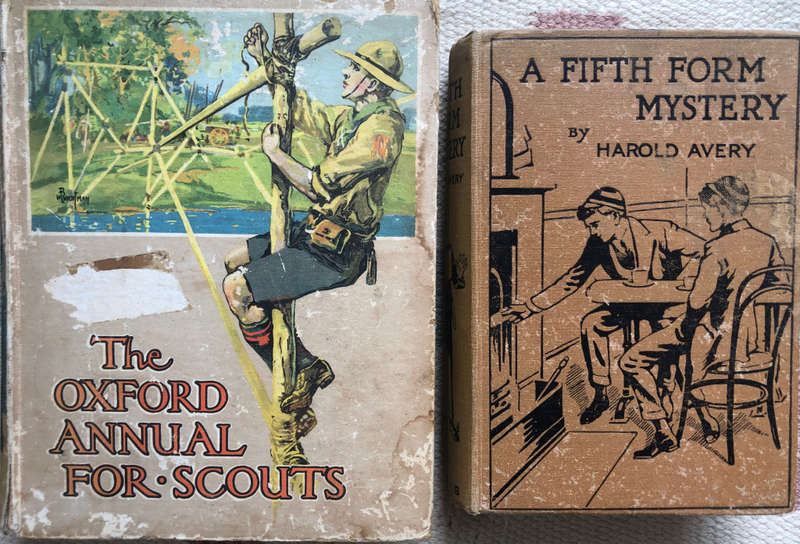 A FIFTH FORM MYSTERY BY HAROLD AVERY 1923 AND THE OXFORD ANNUAL FOR SCOUTS 6TH YEAR 1924