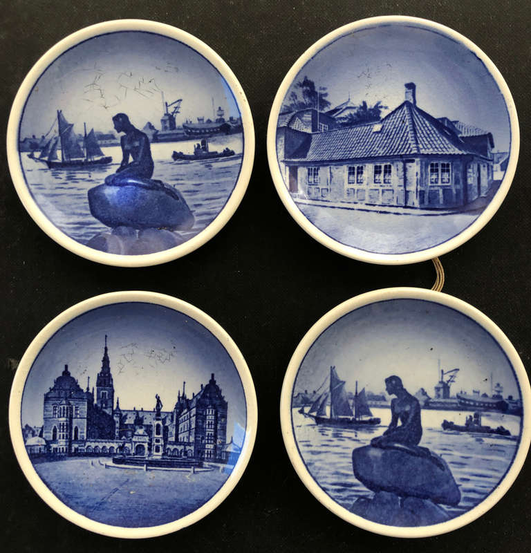 ROYAL COPENHAGEN DENMARK FOUR PLATES