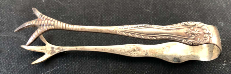 SILVER MINIATURE SUGAR TONGS HALLMARKED 1909
