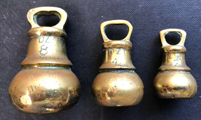 WEIGHTS BRASS BELL SET OF THREE