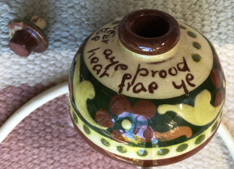 MOTTO WARE INKWELL WITH STOPPER