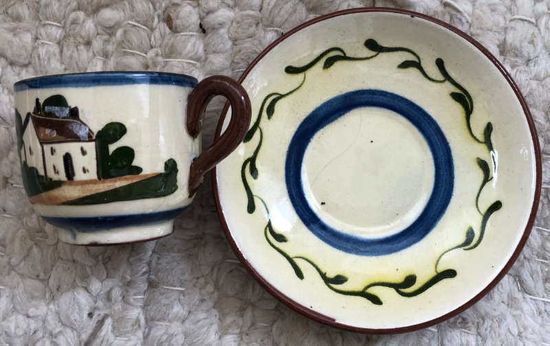 MOTTO WARE CUP AND SAUCER