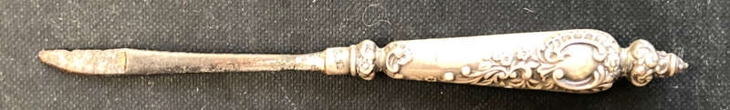 SILVER HANDLED LADY`S LETTER OPENER HALLMARKED 1901