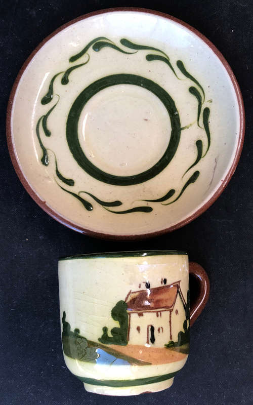 MOTTO WARE CUP AND SAUCER