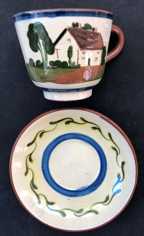 MOTTO WARE CUP AND SAUCER
